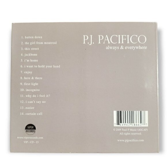 P.J. Pacifico - Always & Everywhere [2009 Promotional CD]‎ - Picture 2 of 3